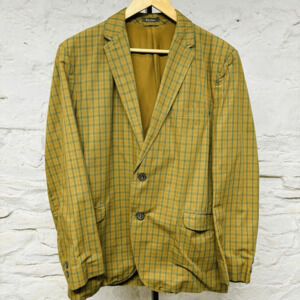 Vintage 60s 70s Made in Japan Plaid Check Blazer Sport Coat Jacket 40 Reg Preppy